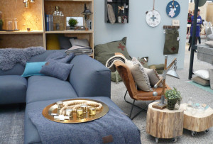 Blauw en hout